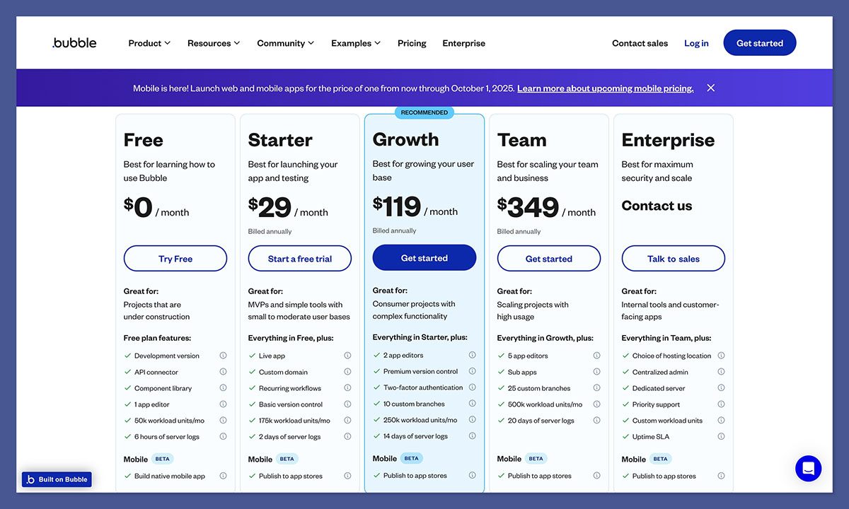 bubble pricing