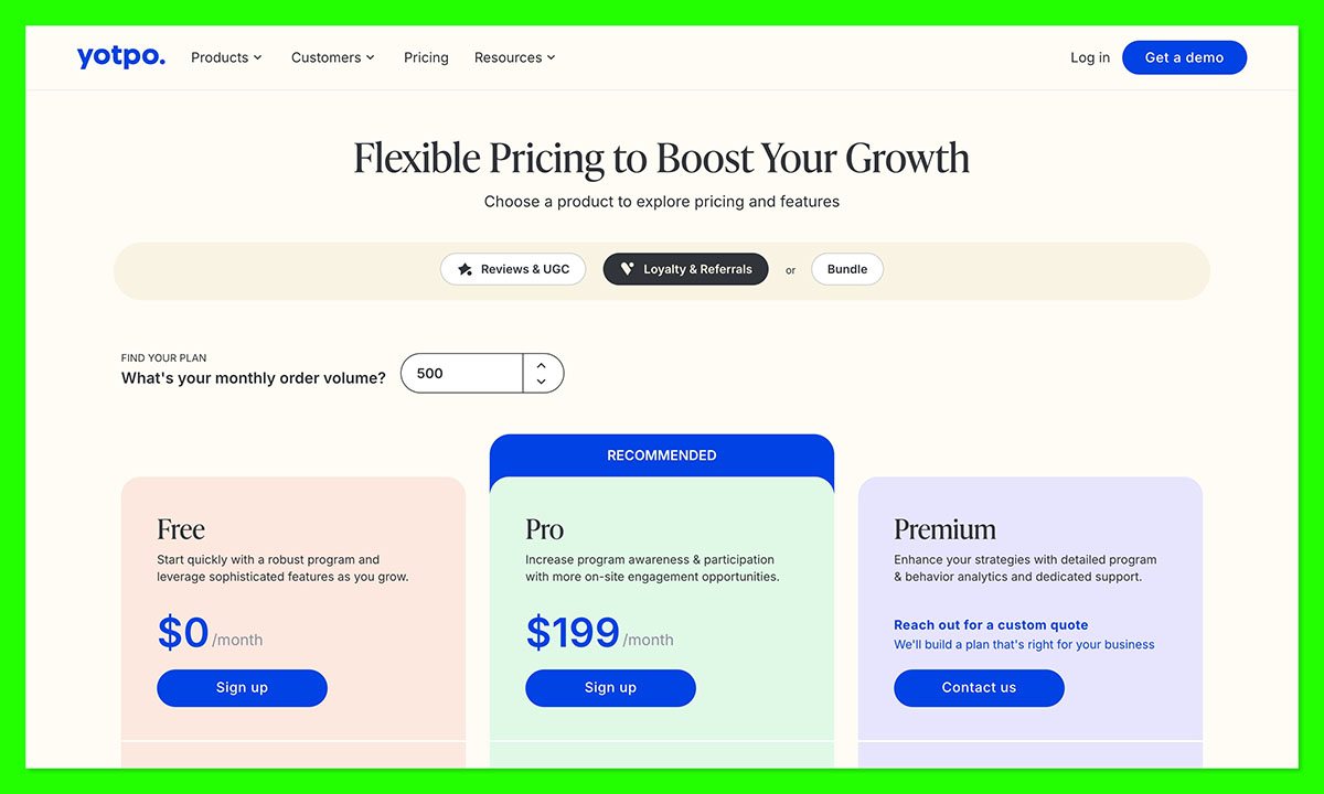 yotpo loyalty pricing