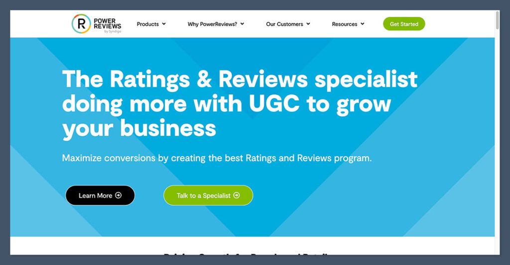 PowerReviews Homepage