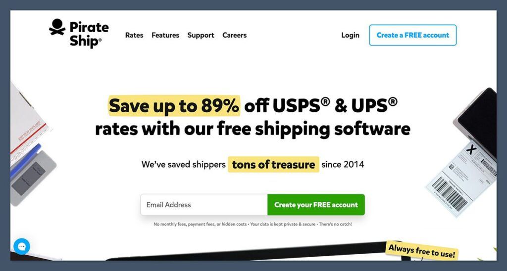 Pirate Ship Homepage