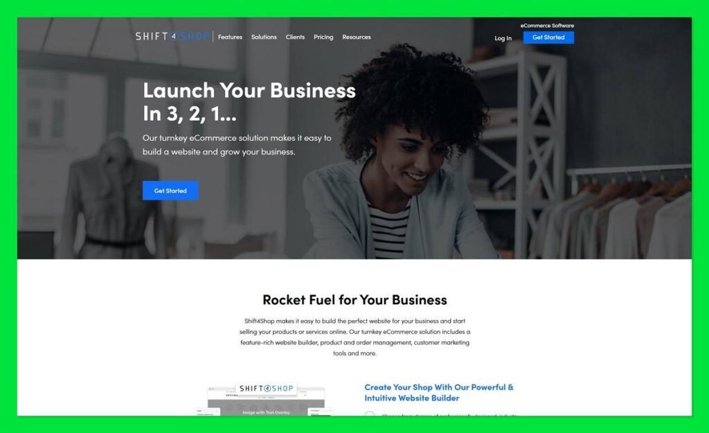 Shift4Shop homepage