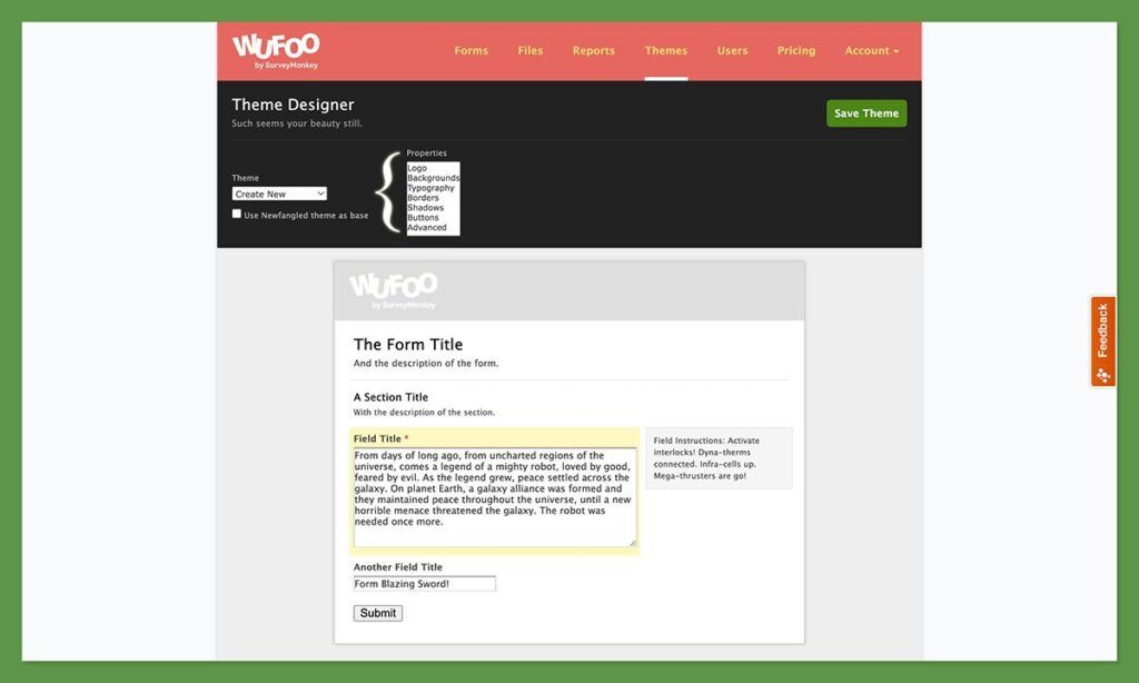 wufoo theme designer