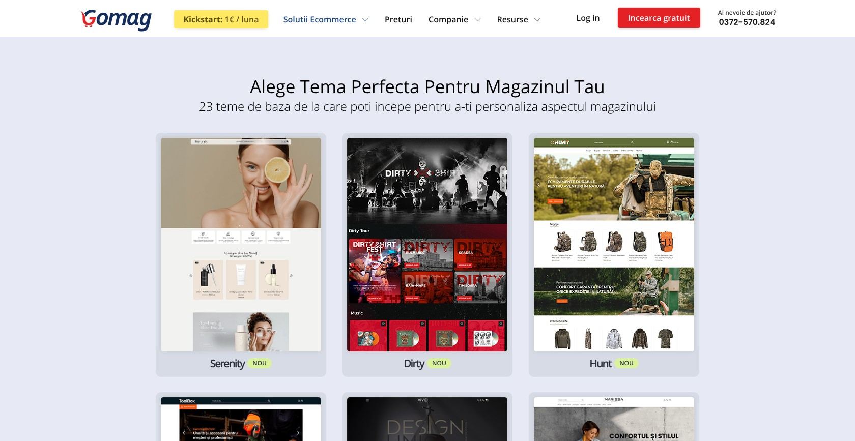 Gomag theme gallery