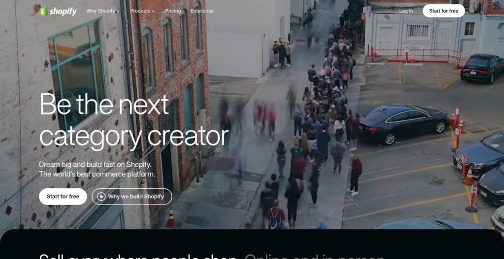 shopify homepage